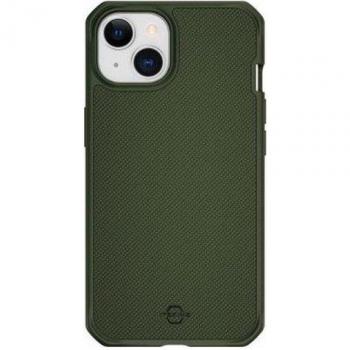 Funda Protectora de Nylon Balístico Verde para iPhone 14 Plus - ITSKINS Itbalnylip14mgn