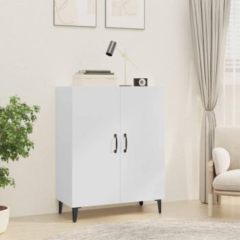 Aparador de madera contrachapada 70x34x90 cm, mueble de almacenaje de salón, buffet moderno, armario auxiliar, armario de almacenamiento en color blanco brillante