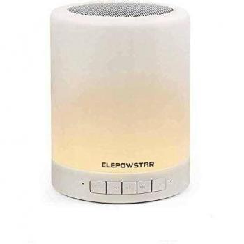Lámpara de sobremesa multicolor con altavoz Bluetooth, manos libres, luz nocturna de color regulable, brillo de 3 palancas, regalo para los niños amigos de la familia