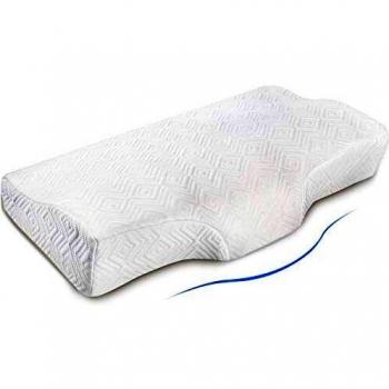 Power Of Nature Almohada Cervical, Almohada Ergonómica con Memoria de Forma para Dormir de Lado/Espalda/estómago, para aliviar el Dolor de Cuello y Hombros, Funda Lavable de Diseño