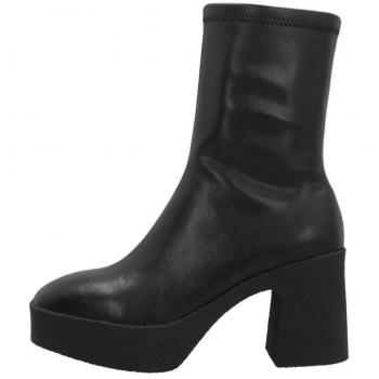 Botines de Mujer Noa Harmon modelo 008448 Negro, características: diseño elegante, material sintético, suela antideslizante, cierre con cremallera lateral, tacón medio y cómodo