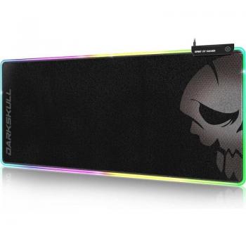 Spirit of Gamer Darkskull Hub RGB XXXL Alfombrilla Gaming con HUB USB de 4 Puertos Negra