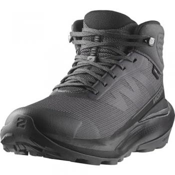 Botas de montaña impermeables Salomon Elixir Tour Mid para mujer, comodidad óptima y pisada suave, color negro
