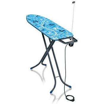 Leifheit Tabla de planchar plegable Air Board Compact M para planchas de vapor Edición limitada gris azulado, mesa de planchar ligera, tabla de planchado en menos tiempo