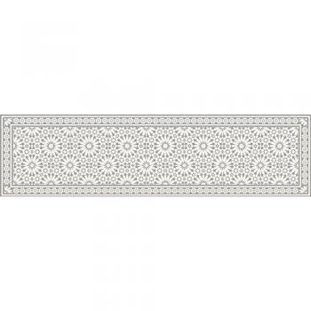 Alfombra de vinilo Samara beis 66x250 cm estilo baldosas