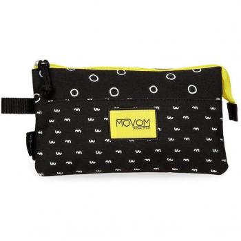Movom Bubbles Estuche Triple Negro 22x12x5 cms Poliéster