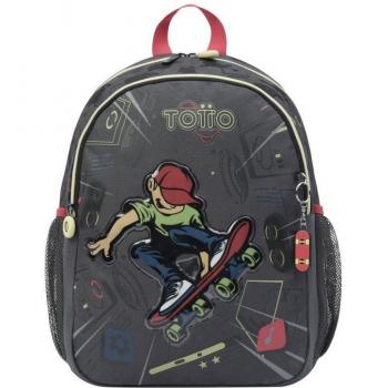 Mochila Escolar Totto Mediana Muska Gris