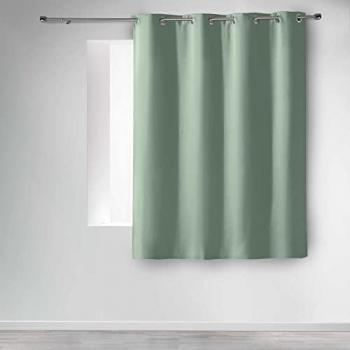 Cortina Opaca de Ojetes - Verde Salvia - 135 x 180 cm