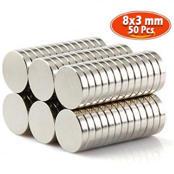 Mini Imanes Neodimio Raro Tierra Negra N45 Fuerza 1,4 kg 8 x 3 mm Modelos de artesanía DIY personalizado Multiuso para puerta de refrigerador Pizarra blanca Mapa magnético Pantalla magnética Tableros de anuncios Refrigeradores