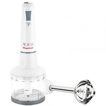 Batidora de Mano Magefesa Velouté Inox Plus - 500W, Vaso Medidor 700ml, Picadora 500ml, Cuchillas de Acero Inoxidable, Regulador de Potencia, Mango Er