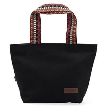 Bolsa Portamenú Aislante QUID DYNAMIC 21x12x22cm Negra, Interior PEVA sin BPA, Compacta y Espaciosa, Con Asa Bandolera Extraíble