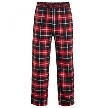 Bjorn Borg Hombres Check Pijama Fondos Estuche, Rojo/negro X-grande