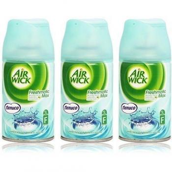 Air Wick Freshmatic - Pack de 3 Recambios para Ambientador Automático, Fragancia Nenuco para el Hogar