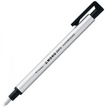 Tombow MONO Zero Round Tip Pencil Eraser (2.3mm) Silver