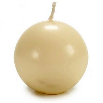Vela Bola Crema 7,5 x 7,5 x 7,5 cm Cera