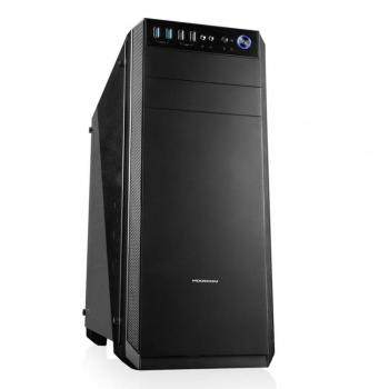 Modecom Oberon Pro Midi Tower Case - Black, Glass Side Panel, USB 3.0 Ports, No Power Supply Included