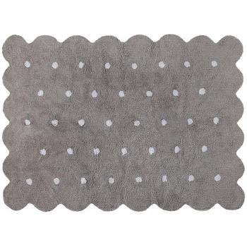 Lorena Canals Alfombra Infantil Lavable, Modelo Galleta, 120 x 160 cm, Color Gris