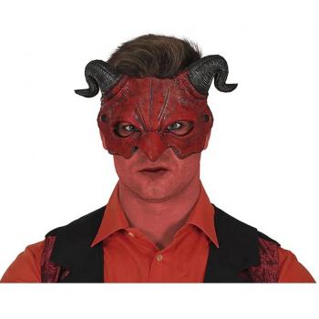 Media Máscara de Demonio cornudo de foam