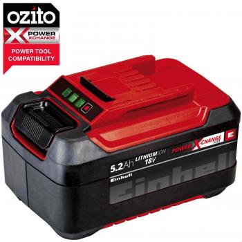 Einhell Power X-Change 18V 5.2Ah Li-Ion Plus Rechargeable Battery Pack (Red/Black)