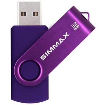 SIMMAX Memoria Flash USB 32GB Pen Drive USB 2.0 Giratoria Flash Drive Thumb Drive