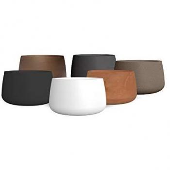 Newgarden - BAMBÚ Macetero Redondo para Flores y Plantas Muy Resistente para Exterior e Interior de Estilo Moderno, Varios Colores y Tamaños, Hecho de Polietileno en España