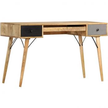 Solid Mango Wood Desk with Drawers 130x50x80 cm