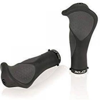 XLC 2501583850 Puños ergonómicos GR-S22, Unisex Adulto, Negro/Gris, 135/92 mm