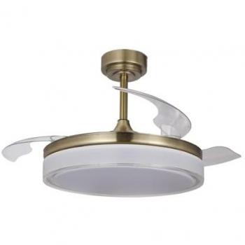 Ventilador de Techo LED Aspas Retráctiles Aneto 72W 7920Lm CCT con Temporizador y Control Remoto