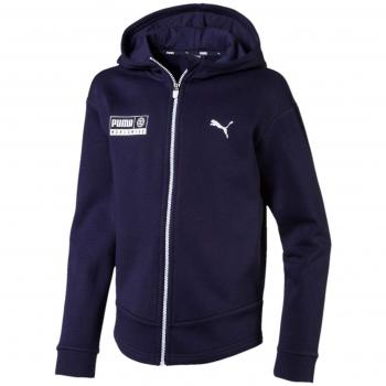 PUMA Alpha Graphic Sweat Jacket FL B Chaqueta De Entrenamiento, Niños, Peacoat, 104