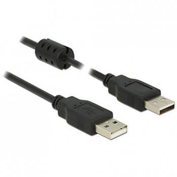 Cable USB 2.0 Tipo A a Tipo A de 0,5 m Negro con Núcleo de Ferrita