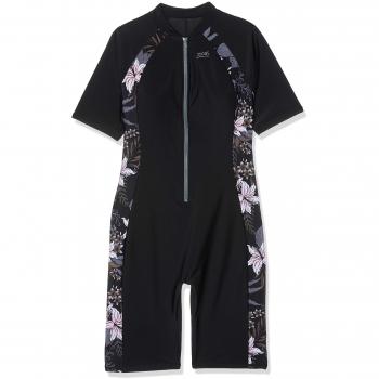 Zoggs Mujer Soft Nature MoGo kneesuit – Bañador, Mujer, 114018234, Black/Multi, 36