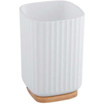 Vaso para cepillo de dientes Rotello - Blanco - L 8,5 x l 8,5 x H 11 cm