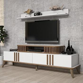 Skyedecom - Unidad de TV blanca para soportes y muebles de TV Eylül – blanco 845HCT3060