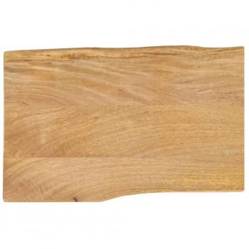 Tablero de mesa sobremesa 60x40x3,8 cm bordes verdes en madera maciza mango