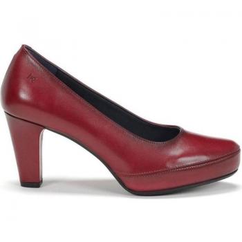 Zapatos de Mujer Dorking by Fluchos Blesa D5794 Sugar grana, Piel, Tacón Medio, Cómodos y Elegantes, Color Burdeos