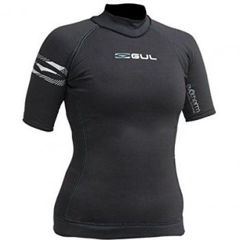 Gul Womens Flatlock Thermal Short Sleeve Rashguard 2016 - Black/Black 8