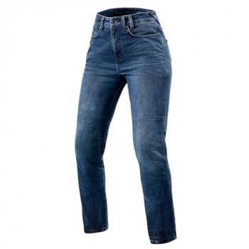 PANTALÓN VAQUERO REVIT VICTORIA 2 SF MUJER - Vaqueros de moto para damas, color azul, talla 28/30