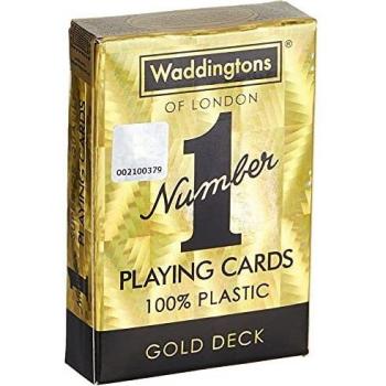 Waddingtons Número 1 29391 Gold Waddington Juego de Cartas, clásico Rojo y Azul