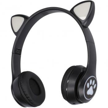 Auriculares Inalámbricos para Niños con Orejas de Gato Negros Extralink