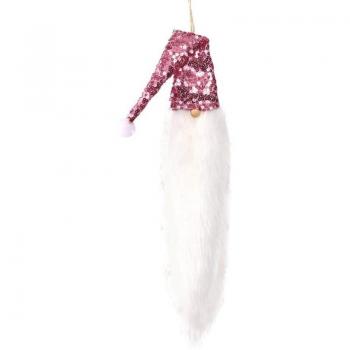 Colgante Cabeza Papá Noel con Barba Extra de 41 cms