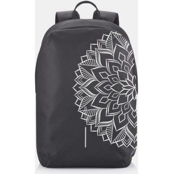 XD Design Bobby Soft Anti-Theft Backpack Black with Mandala Recycled Fiber