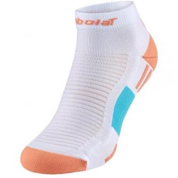 Calcetines Babolat Padel Cortos Blancos y Corales