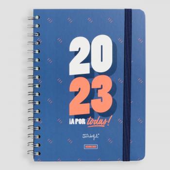 Mr. Wonderful Agenda Anual 2023 Semana Vista Office - ¡A Por Todas! Azul WOA2212371ESZ0