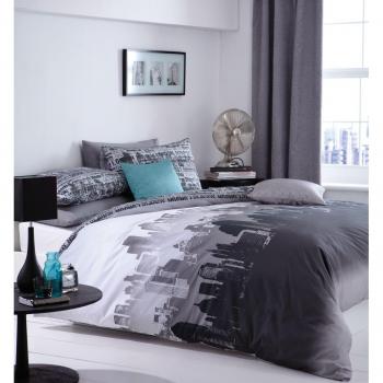 Catherine Lansfield City Scape - Funda nórdica y 2 fundas de almohada