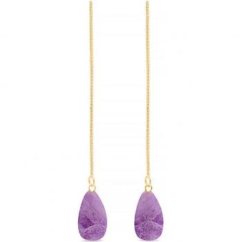 Pendientes Luxenter Internet Zoqoyi Plata con Amatista Natural