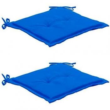 Cojines de silla 2 piezas Tela Oxford azul 50x50x3 cm