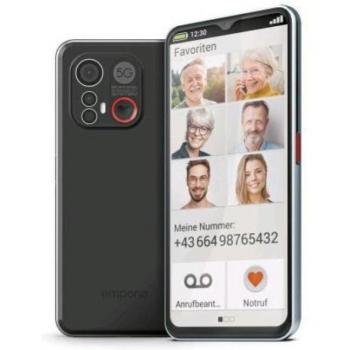 Emporia SMART.6 Smartphone 6,58 Android 13 5G USB Tipo C 6 GB RAM 128 GB almacenamiento Negro, Plata