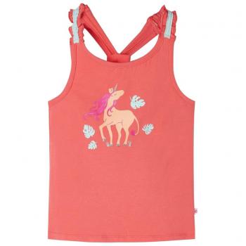 Camiseta de tirantes infantil color coral 104