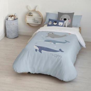 Funda Nórdica Kids&Cotton Tabor Big Azul 175 Hilos 180 x 220 cm y 180 x 240 cm