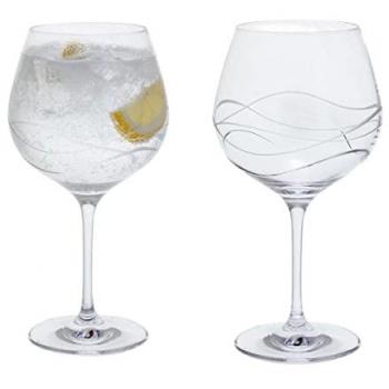 Twilight Crystal Engravable Gin Balloon Glass Set - 61ml, Pair of 2